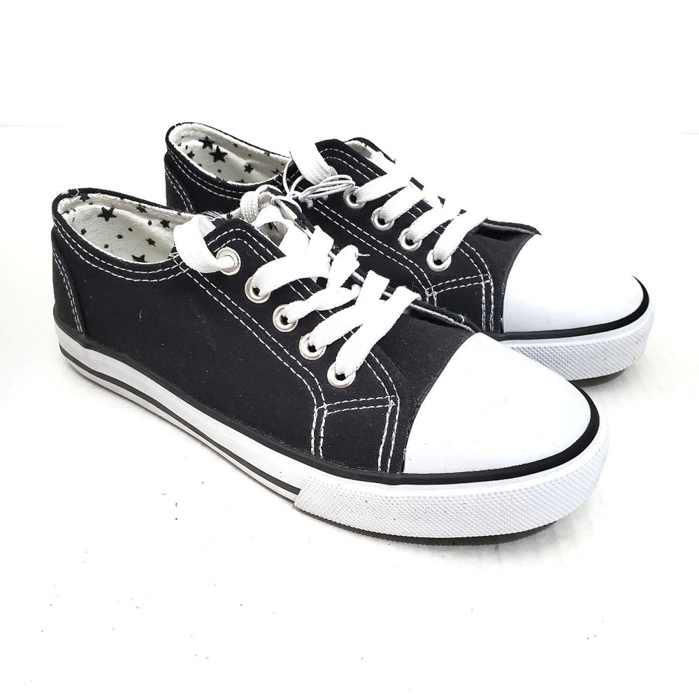 U.S Sports Black and White Lace Up Sneakers 3